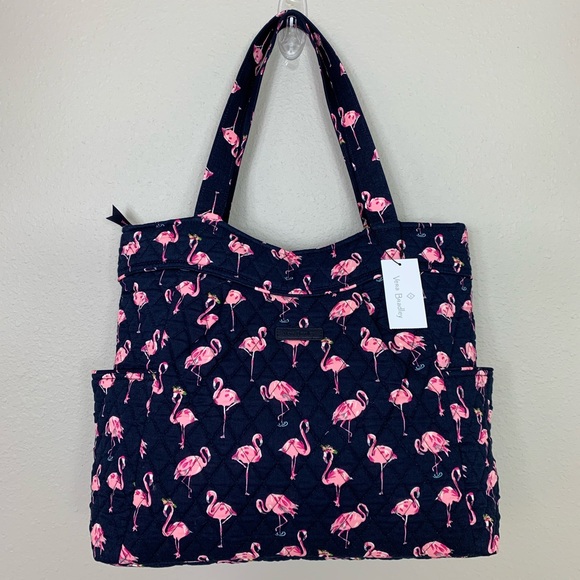 Vera Bradley Handbags - Vera Bradley Pleated Tote Flamingo Fiesta